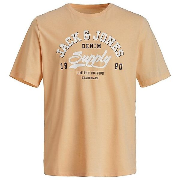 Jack & Jones Rundhalsshirt Große Größen Herren T-Shirt apricot melange Jack günstig online kaufen