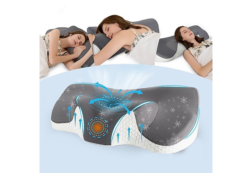 Esun Kopfkissen Nackenstützkissen, Kopfkissen Memory Foam, Kissen Seitensch günstig online kaufen