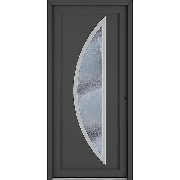 Roro Haustür OKE 1104 Kunststoff Weiß-Anthrazit 100 cm x 200 cm DIN R günstig online kaufen