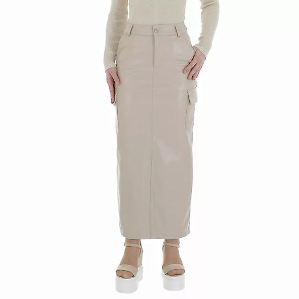 Ital-Design Lederimitatrock Damen Elegant (86365165) Stretch Maxirock in Be günstig online kaufen
