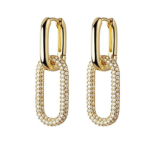 KARMA Paar Ohrhänger Damenohrringe Edelstahl 2,9 cm mit Zirkon (Geschenk fü günstig online kaufen