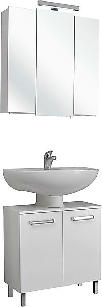 Saphir Badmöbel-Set »Quickset 2-teilig, Waschbeckenunterschrank mit LED-Spi günstig online kaufen