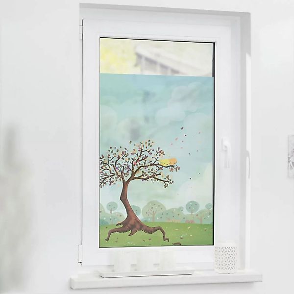 LICHTBLICK Fensterfolie Baum bunt B/L: ca. 100x180 cm günstig online kaufen