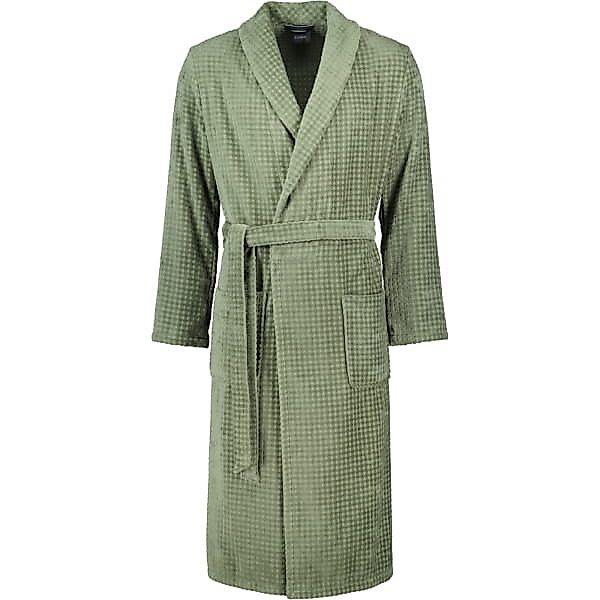 Cawö Home Bademantel Herren 6508 in Farbe Grün, Baumwolle, mit Schalkragen, günstig online kaufen