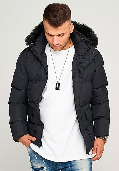 behype Steppjacke "BHADLYR" mit abtrennbarer Kunstfellkapuze günstig online kaufen