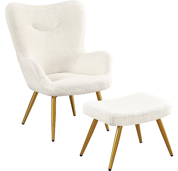 Yaheetech Relaxsessel Ohrensessel mit Hocker, Loungesessel mit Klappbarer R günstig online kaufen