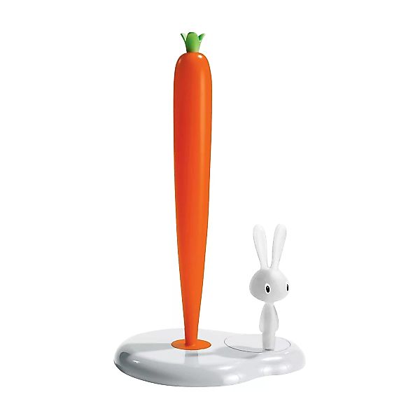 Alessi - Bunny & Carrot Küchenrollenhalter - weiß/LxBxH 20,2x16x29,4cm günstig online kaufen