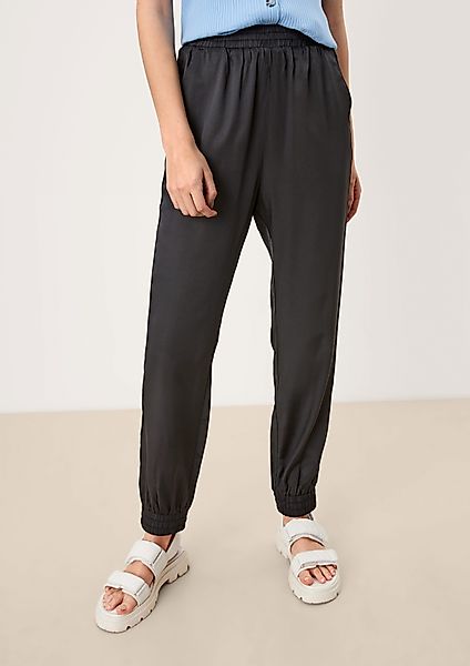 QS Stoffhose Jogpants aus Viskosemix günstig online kaufen