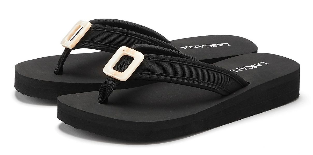 LASCANA Sandale, Badeschuh, Pantolette, Badelatsche, Flip Flop Badezehentre günstig online kaufen
