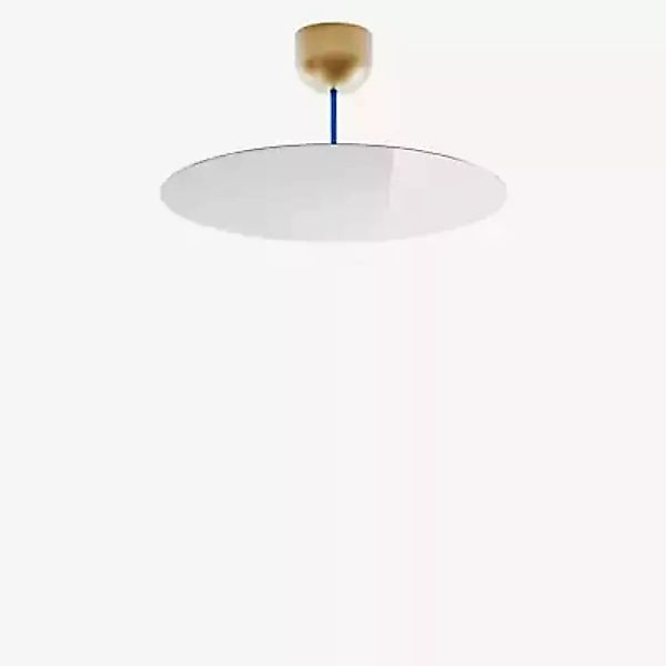 Luceplan Millimetro Pendelleuchte LED, messing/blau - H. 23 cm - ø50 - Dali günstig online kaufen