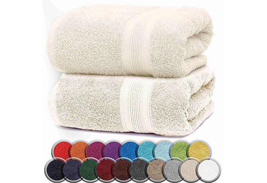 NatureMark Badetuch 2er-Set Frottier Badetücher 100x150cm, 100% Baumwolle ( günstig online kaufen