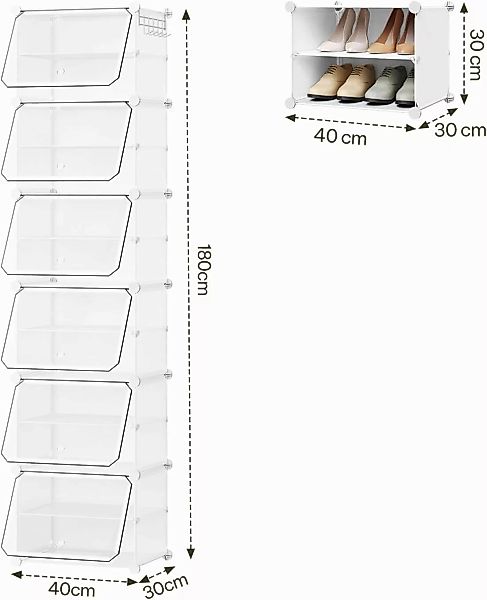 EUGAD Schuhbox (12 St), Schuhorganizer Schuhregal günstig online kaufen