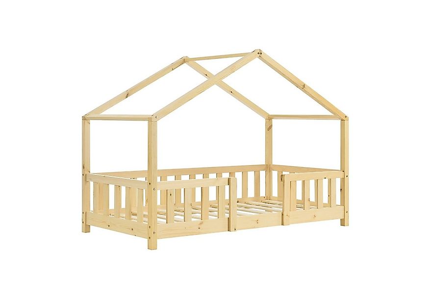 en.casa Kinderbett, »Treviolo« Haus-Optik Montessori 80x160 cm Holzfarben günstig online kaufen