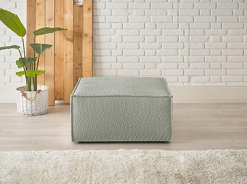 OTTO home Hocker »FINNLEY, Polsterhocker in Bouclé, Struktur fein u. Mega C günstig online kaufen