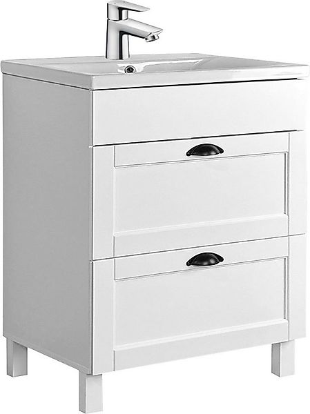 Home affaire Waschtisch Lede (Set, 2-St), Badmöbel mit 2 Schubladen inkl. W günstig online kaufen