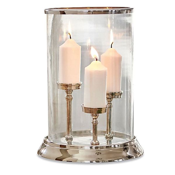 Mirabeau Windlicht Windlicht Vinzan klar/silber günstig online kaufen