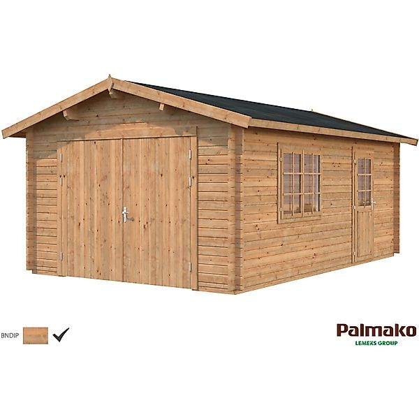 Palmako Garage »Roger« BxTxH: 426x598x276 cm, mit Holztor, hellbraun günstig online kaufen