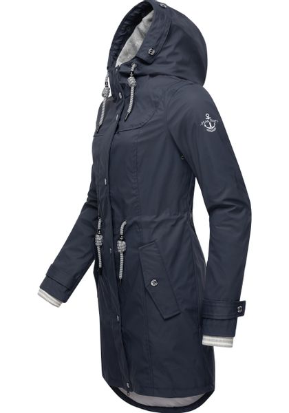 PEAK TIME Regenjacke "L60042" mit Kapuze stylisch taillierter Regenmantel f günstig online kaufen
