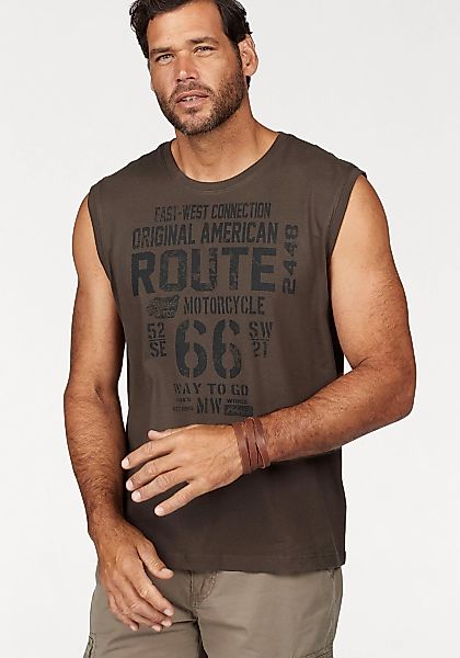 Mans World Muscleshirt, (2er-Pack), ärmellos, bedruckt, Rundhalsausschnitt, günstig online kaufen