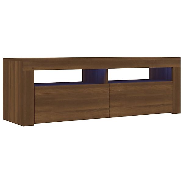 VidaXL TV-Schrank mit LED-Leuchten Braun Eichen-Optik 120x35x40 cm  Modell günstig online kaufen