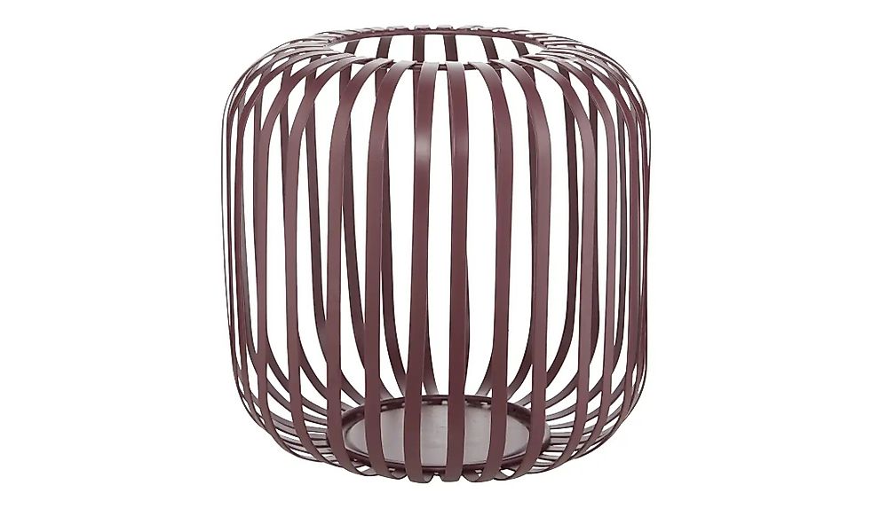 HOME STORY Windlicht   ¦ lila/violett ¦ Metall ¦ Maße (cm): H: 18,5  Ø: 19 günstig online kaufen
