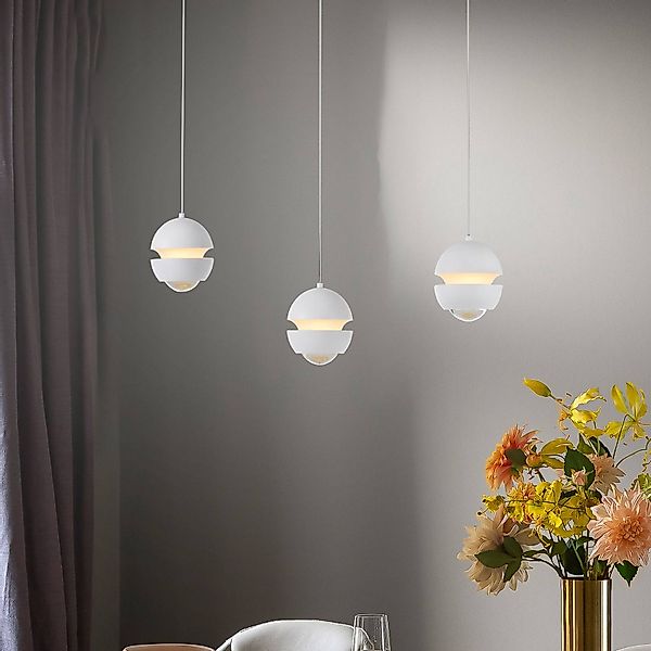 SCHÖNER WOHNEN LED-Hängelampe Lini weiß, 3-fl. lang, 3.000 K günstig online kaufen
