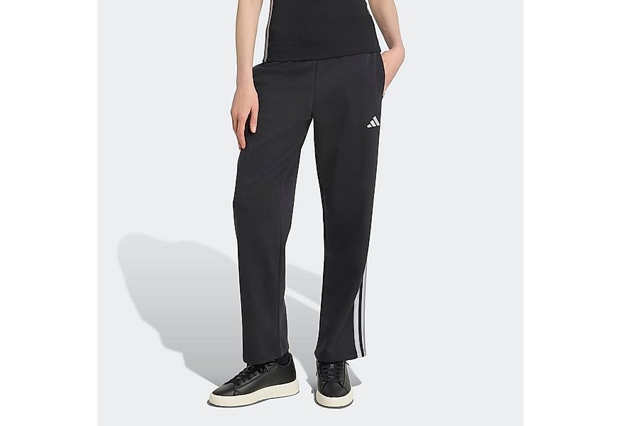 adidas Sportswear Sporthose HOLIDAY 3-STREIFEN FLEECE- MIT OFFENEM SAUM (1- günstig online kaufen