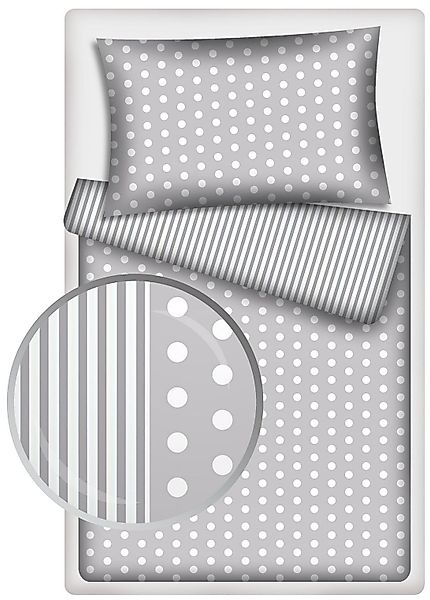 KiGATEX Kinderbettwäsche Kinder Wendebettwäsche 100% Baumwolle günstig online kaufen