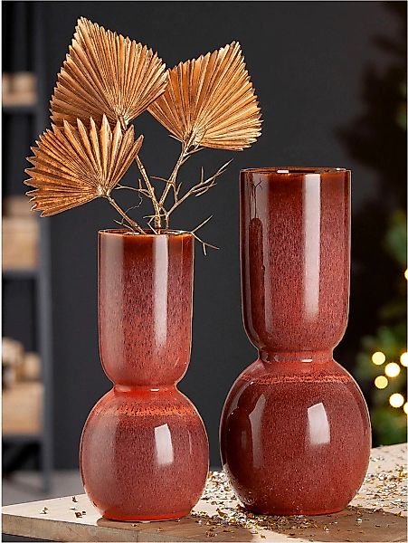 GILDE Tischvase "Vase Rasto, aus Keramik, Höhe ca. 30 cm", (1 St.), wasserd günstig online kaufen