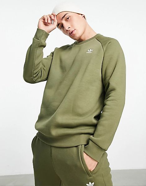 adidas Originals – Essentials – Sweatshirt in Focus-Olivgrün günstig online kaufen