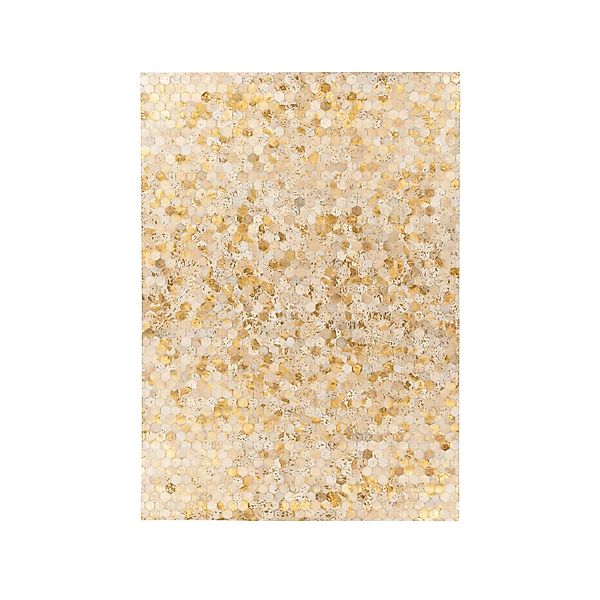 MeGusta Flachflor Teppich Gold Leder 160x230 cm Fátima günstig online kaufen