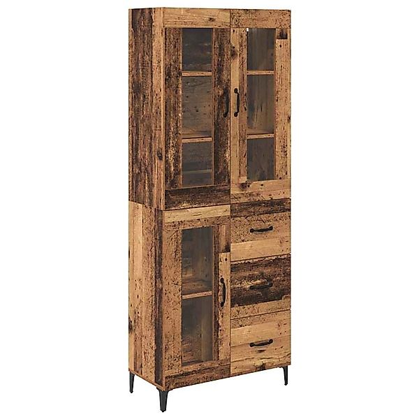 vidaXL Highboard Wandmontiert Altholz 69,5 x 34 x 180 cm Holzwerkstoff 3415 günstig online kaufen