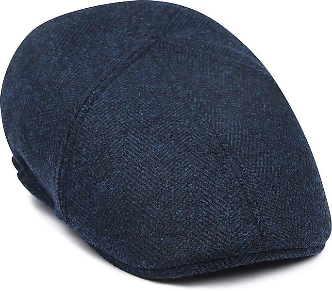 Suitable Flat Cap Wool Herringbone Navy - günstig online kaufen