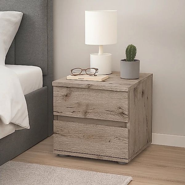 Home affaire Nachttisch "PRESSAC Nachtkommode mit 2 Schubladen, Set 2 Stück günstig online kaufen