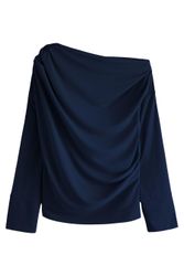 Next Langarmbluse Schulterfreies Jersey-Oberteil mit Drapierung günstig online kaufen