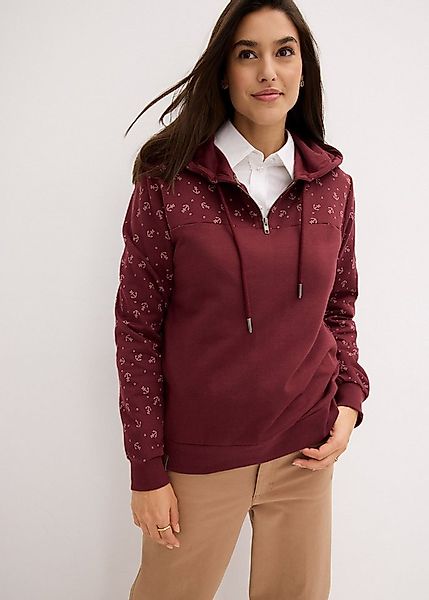 bonprix Hoodie mit maritimem Muster, Anker-Motiven günstig online kaufen