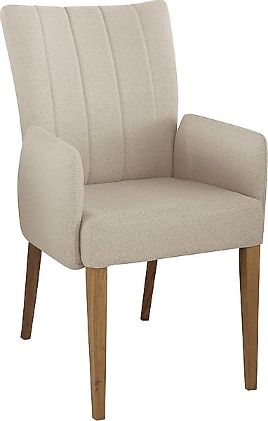 Home affaire Armlehnstuhl "Dia" () Gestell Eiche massiv geölt günstig online kaufen