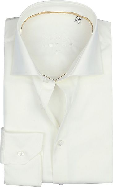 Ledub Hochzeitshemd Slimfit Off-White - Größe 45 günstig online kaufen