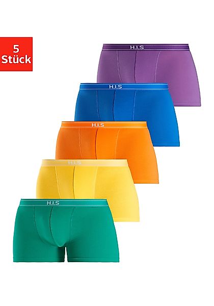 H.I.S Boxer "Boxershorts für Herren", (Packung, 5 St.), mit Steifen und Log günstig online kaufen