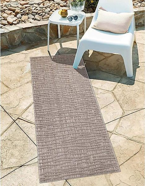 Carpet City Teppich "In-& Outdoorteppich Santorini 450, 3D-Effekt, Gestreif günstig online kaufen