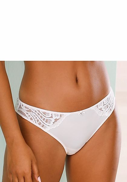 LASCANA Tanga "Flora" hinten aus leicht transparenter Spitze günstig online kaufen