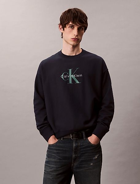 Calvin Klein Jeans Sweatshirt "LS EU 350TERRY MONOLOGO CN SWTSH", Rundhalsa günstig online kaufen