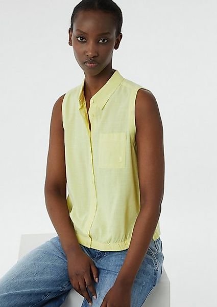 comma casual identity Blusentop Ärmellose Hemdbluse aus leichtem Viskosemix günstig online kaufen