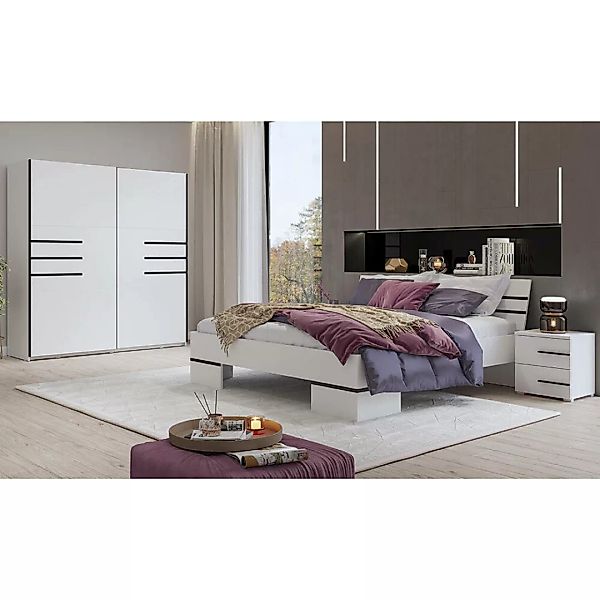 Schlafzimmer Set 4-teilig VALLETTA-83 mit Bett 180x200 und Schwebetürenschr günstig online kaufen