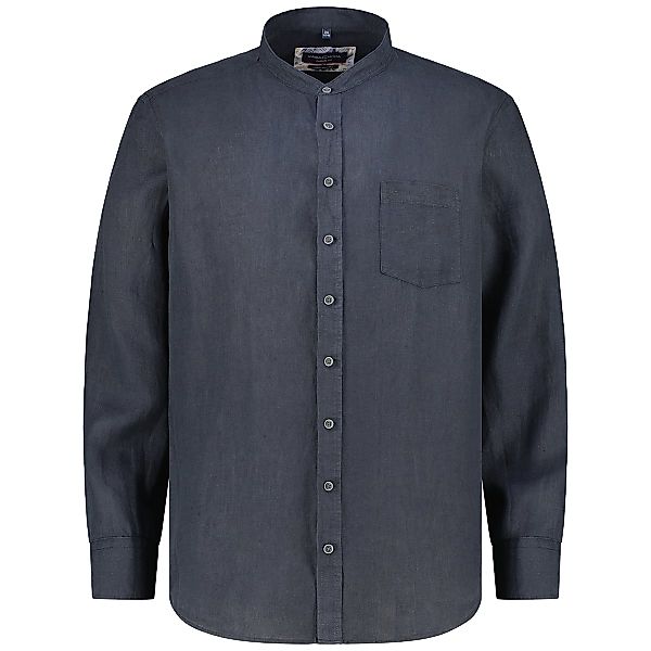 CASA MODA Freizeithemd aus Leinen, Short Style Farbe schwarz Größe: 4XL günstig online kaufen