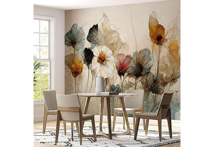 K&L Wall Art Vliestapete Barock Blumentapete XXL Mustertapete Gemälde Fotot günstig online kaufen
