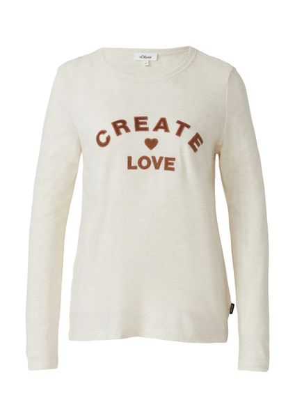 s.Oliver Langarmshirt T-Shirt Longsleeve mit appliziertem günstig online kaufen