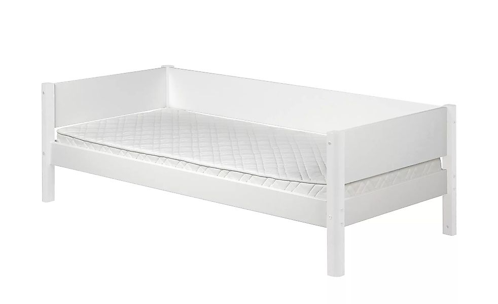 FLEXA Bett mit hinterer Absturzsicherung  Flexa White - weiß - 90 cm - Bett günstig online kaufen