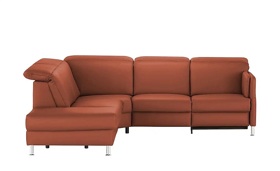 meinSofa Leder-Ecksofa  Leon ¦ rot ¦ Maße (cm): B: 259 H: 83 T: 236.0 Polst günstig online kaufen