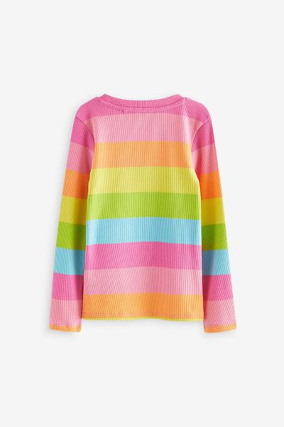 Next Langarmshirt Geripptes, langärmeliges Oberteil, 1er-Pack günstig online kaufen